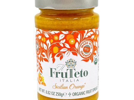 Frutteto Italia Sicilian Orange+ Organic Reduced Sugar 100% Fruit Spread 250g Cheap