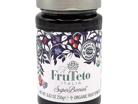 Frutteto Italia 100% SuperBerries+ Organic Reduced Sugar Fruit Spread 250g Online now