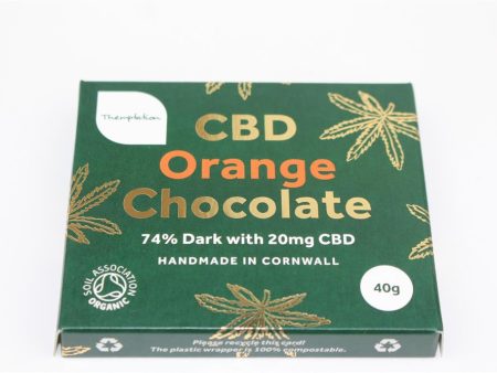 Themptation Organic CBD Chocolate Orange Bar 20mg CBD Oil 40g For Sale