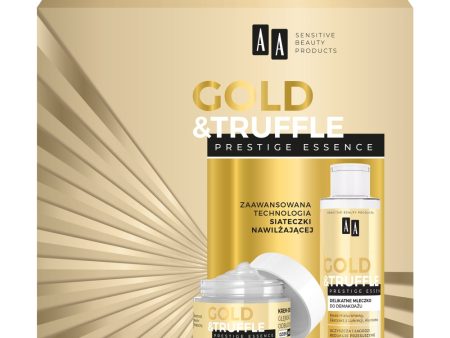 Gold & Truffles Prestige Essence 65+ zestaw głęboko odbudowujący krem-esencja 50ml + delikatne mleczko do demakijażu 150ml Sale