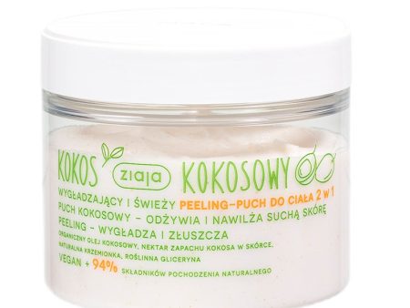 Kokos Kokosowy wygładzający i świeży peeling-puch do ciała 2w1 270ml Cheap