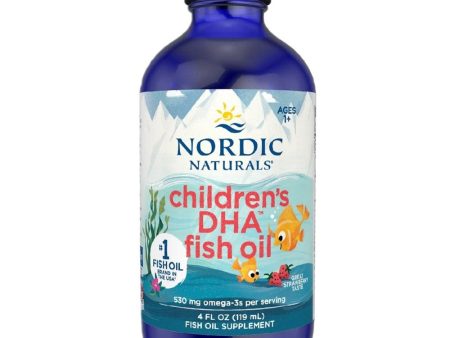 Children s DHA 530mg Omega-3 suplement diety w płynie Truskawka 119ml Discount