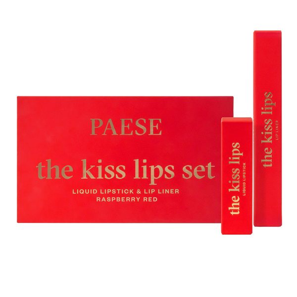 The Kiss Lips zestaw pomadka i konturówka 05 Raspberry Red Cheap