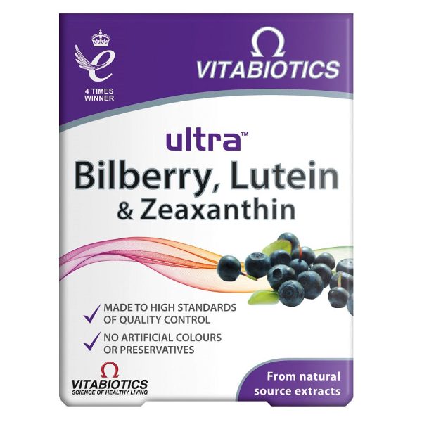 Ultra Bilberry Lutein & Zeaxanthin suplement diety 30 tabletek For Cheap